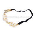 european decorative leaves boho girl wire elastic headband